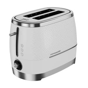 BEKO 2 SLICE RETRO WHITE CHROME