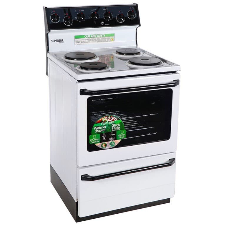 Kobe FS1350 Deluxe Unit White Cabinet with Black Doors
