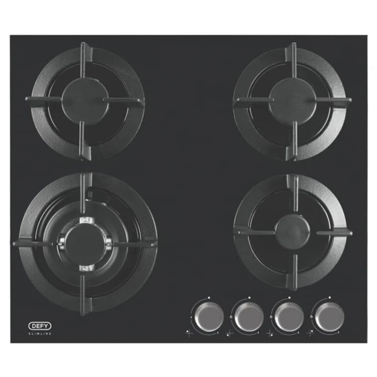 Defy Hob 600mm Gas Wok Glass Black
